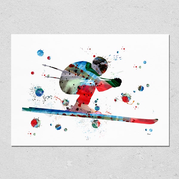 Water Ski Art Etsy