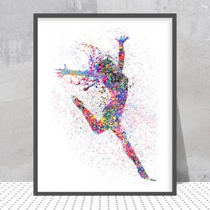 Jazz Style Female Dancer Print Jazz Modern Dance Poster Contemporary Dance Art Girl dancing Jazz Style Personalized art gift Add A Name