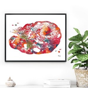 Ovary Watercolor Print | OB-GYN Art | Gynecology Practice Decor image 2