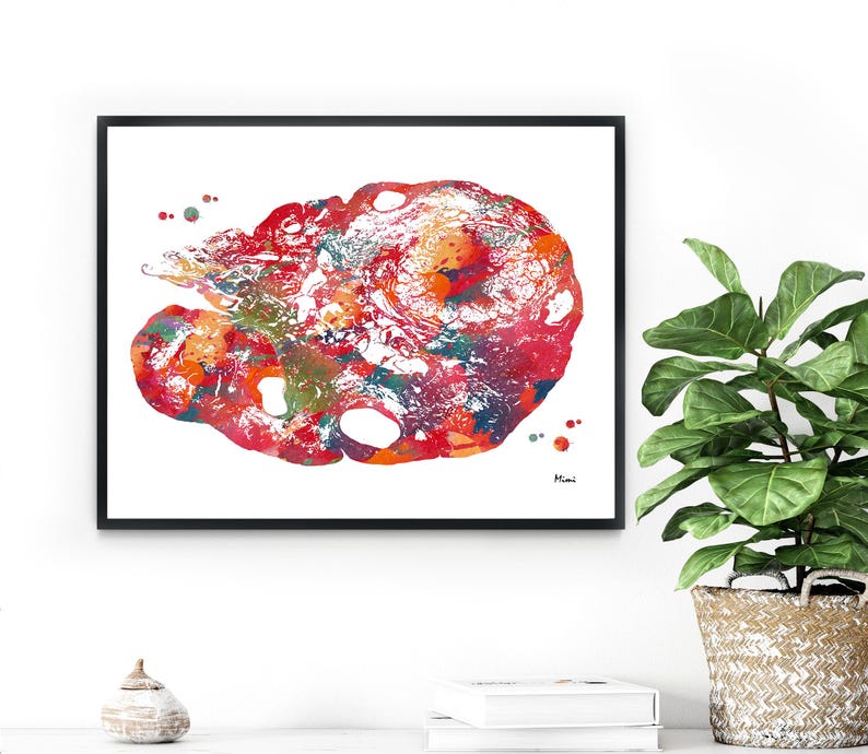 Ovary Watercolor Print | OB-GYN Art | Gynecology Practice Decor image 2