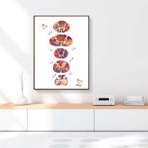 Watercolor Spinal Cord Section | Neurology Art | Neuro Clinic Decor ...