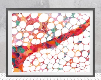 Knochenmark Aquarell Druck | Histologie Kunst | Medizinische Klinik Dekor | Geschenk für Doktor