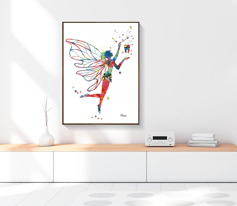 Tooth Fairy Print, Pediatric Dentist Office Art image 3