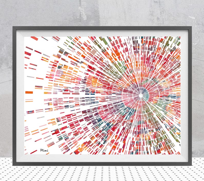 DNA Genome Map Circular Visualization | Genetics Art | Research Lab ...