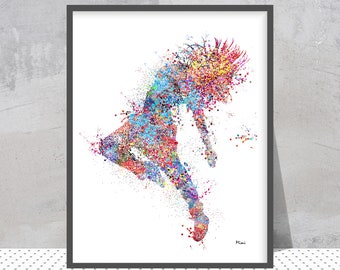 Hip Hop Dance Watercolor Female Hip Hop Dancer Poster Hip Hop Style and Break Dance Print Girl Dancing Hip Hop Art Gift