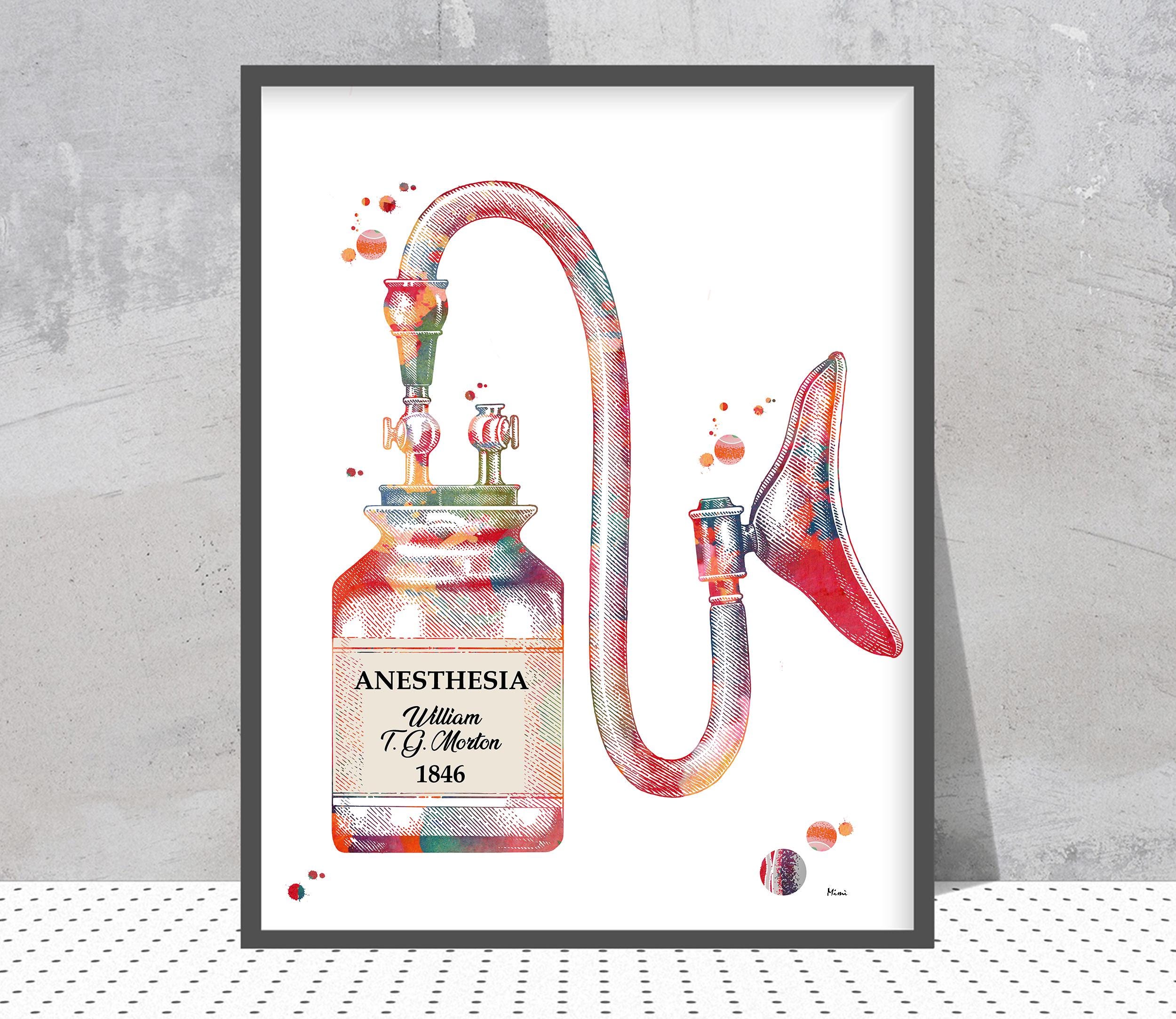 When Anesthesia Invented Anesthesia History Print | William T.G. Morton Surgery Poster - Etsy