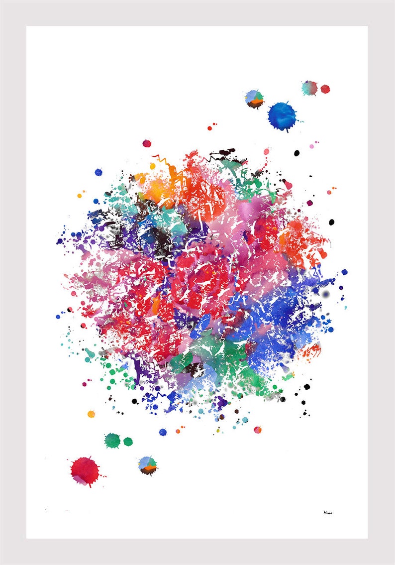 T-cell Watercolor print Science Art Poster Immune System Cells Art Print T-lymphocytes Biology illustration T-cells treatment Wall Art Gift