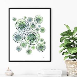 Stem Cells In Green Watercolor Print Stem Cells Donation Personalized Print Add A Name Art Gift For Scientists Sci-Lab Wall Decor