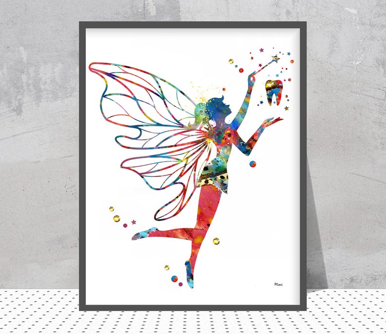 Tooth Fairy Print, Pediatric Dentist Office Art image 1