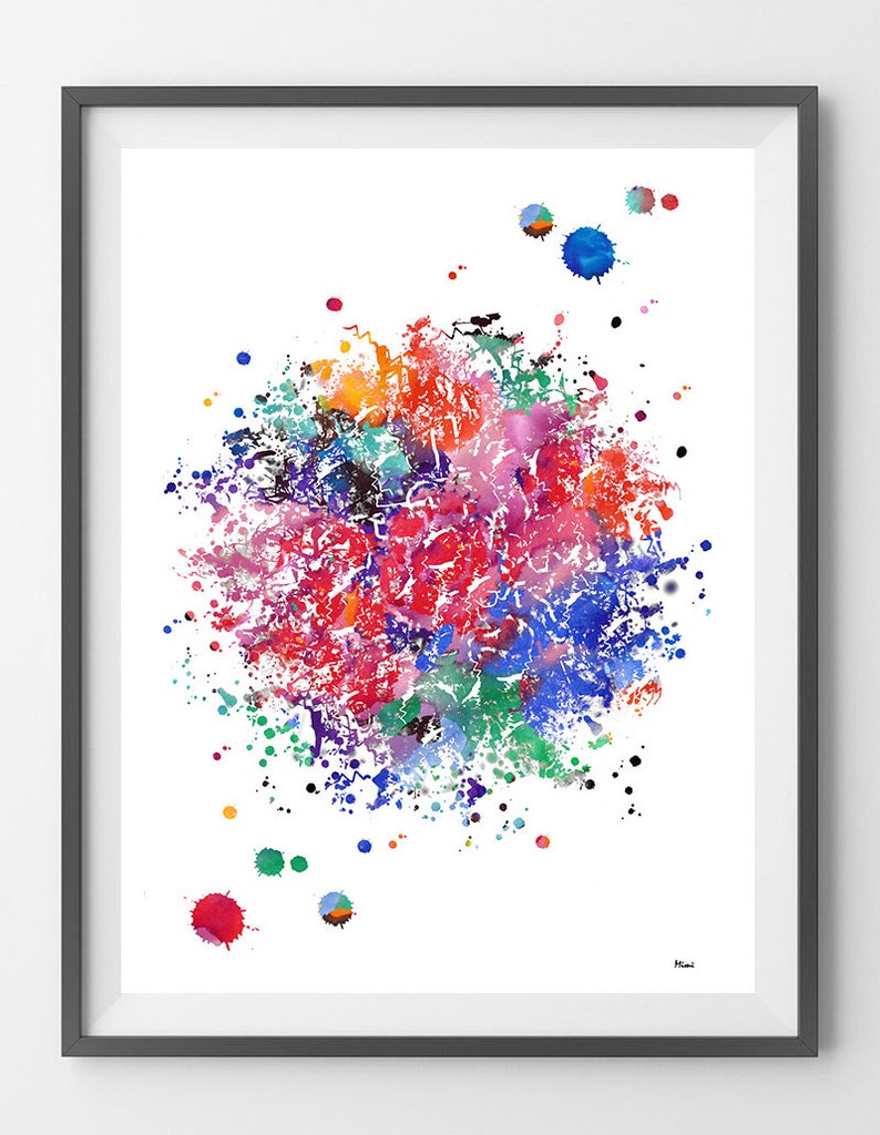 T-cell Watercolor print Science Art Poster Immune System Cells Art Print T-lymphocytes Biology illustration T-cells treatment Wall Art Gift
