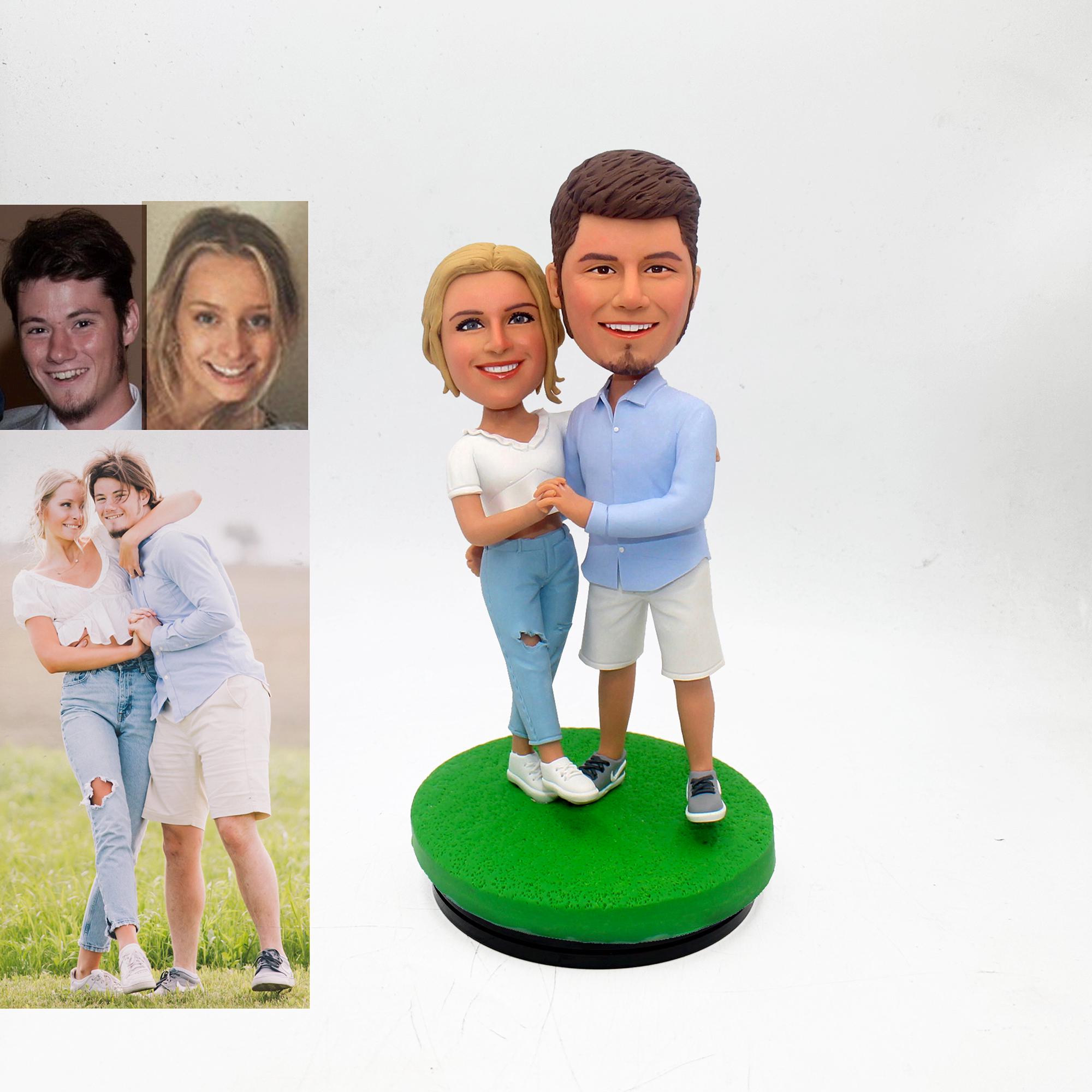 Romantic Couple Bobblehead - Lovebirds Figurine Keepsake main image 0