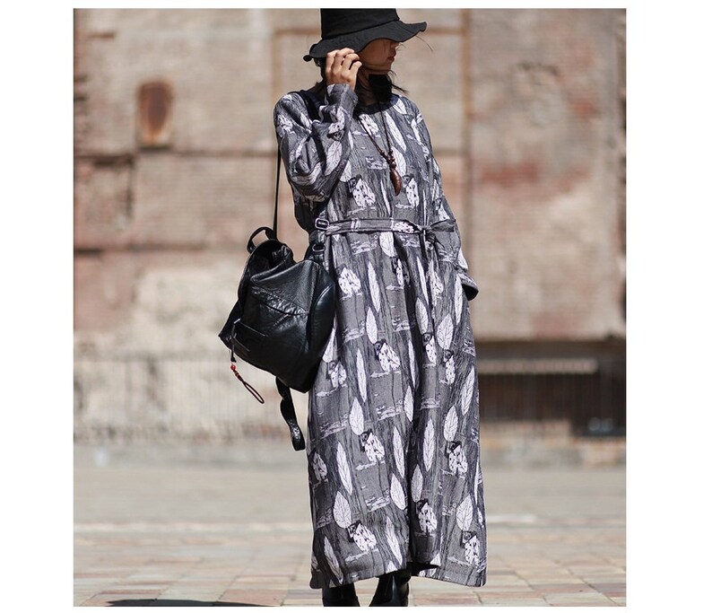 Casual Dress Long Dress Autumn Dress For Women Travel Dress Womens Autumn Loose Fitting A Line Style Elegance Robe Dress With Pockets