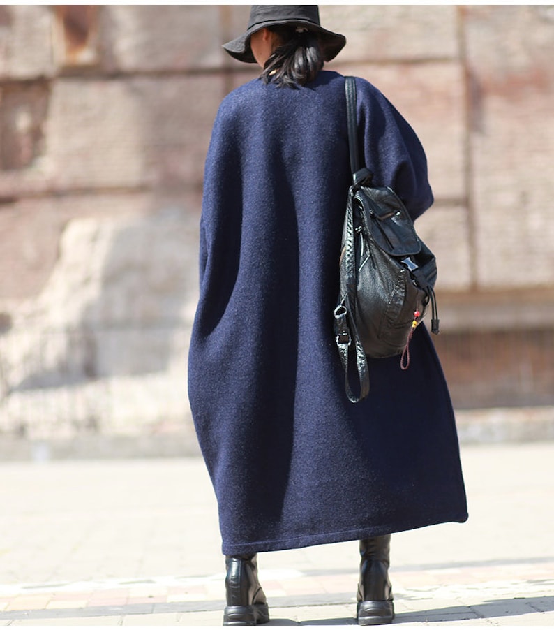 Wool Dress Winter Dress Long Dress Womens Winter Loose Fitting Oversized Thickening Warm Cashmere Tunic Dress With Pockets Casual Dress