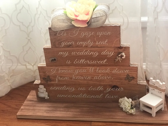 In loving memory rustic wedding remembrance sign wooden shabby vintage chic