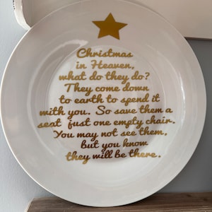 Christmas in Heaven Decorative Plate | Memorial Holiday DecorChristmas Gift