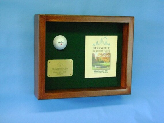 Hole in One Plaque Solid Walnut Wood With Scorecard and Photo of Hole 12/” X 15/”