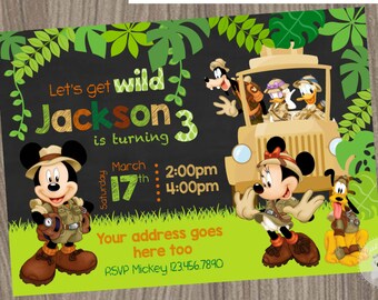 mickey mouse safari cupcake toppers mickey safari toppers etsy mickey mouse safari birthday theme