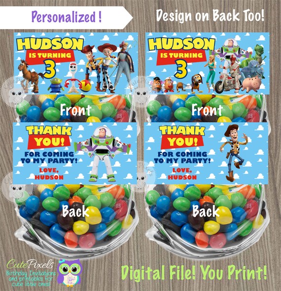 Toy Story Bag Toppers, Toy Story Labels, Toy Story Birthday, Toy Story Favor Bag, Toy Story party Decor, Goodie Labels Il_570xn
