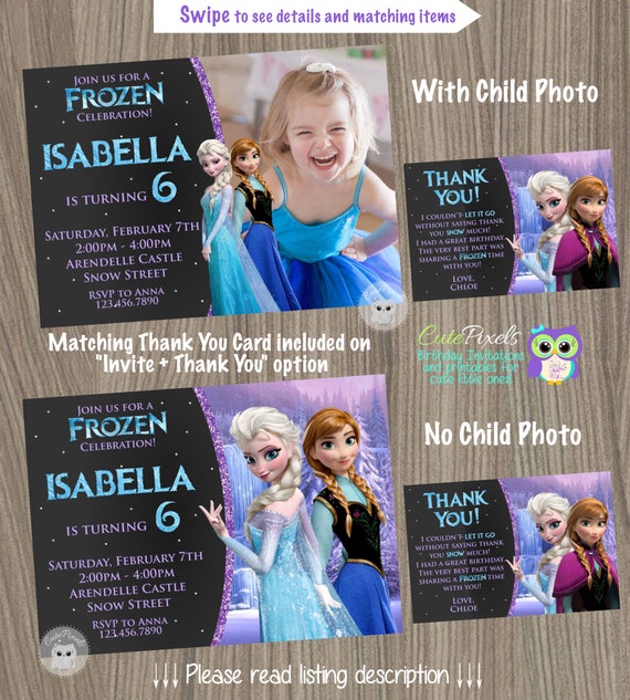 Frozen Birthday Invitation, Disney Frozen, Frozen Invitation, Elsa Invitation, Frozen Birthday, Frozen Party, Frozen Birthday, CutePixels Il_570xn
