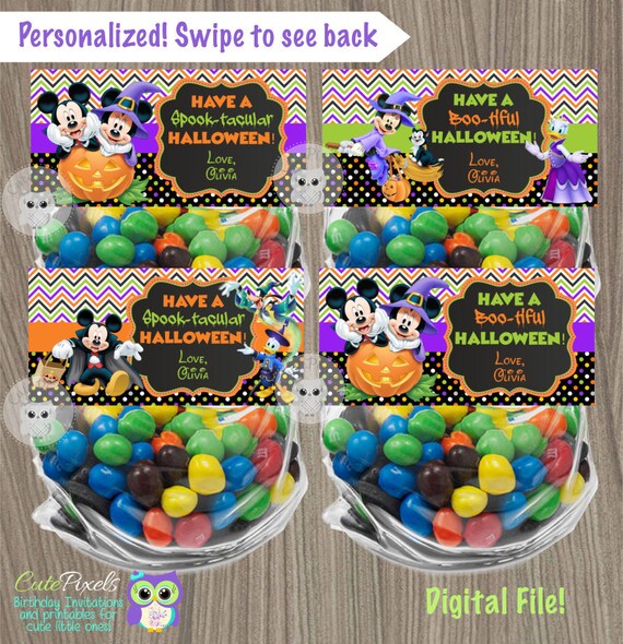 Mickey Mouse Halloween Bag Toppers Halloween Treat Bag Etsy