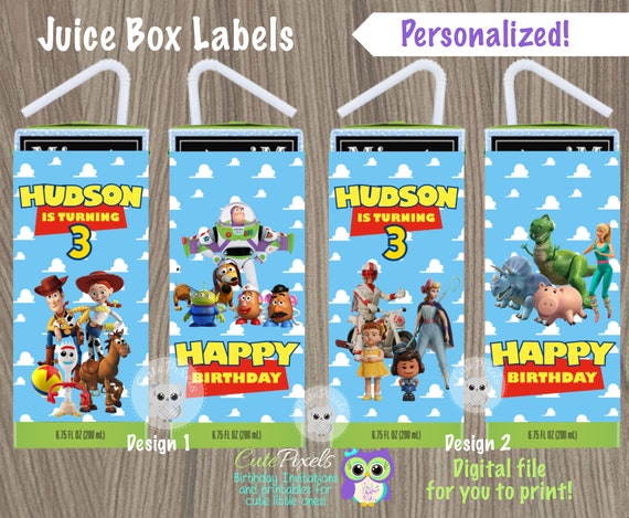 Toy Story Juice Box Labels, Toy Story Capri Sun Labels, Toy Story Water Bottle Labels, Toy Story Birthday, Toy Story party Decor Il_570xn