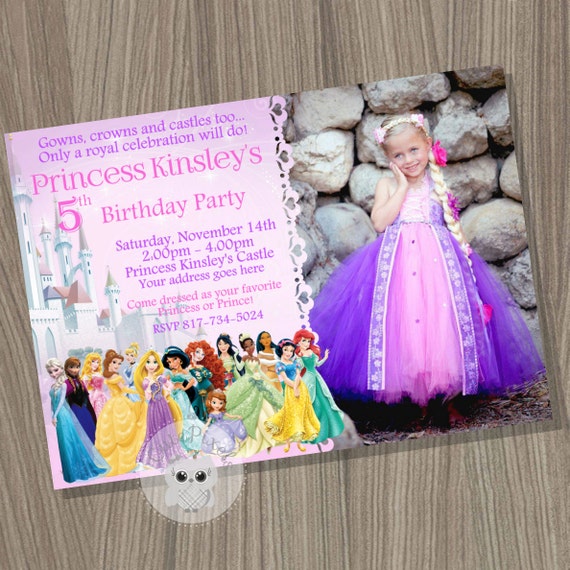 Disney Princess Invitation, Princess Birthday Invitation, Disney Princess Party, Princess Invitation, Disney Princess, Princess Birthday Il_570xn