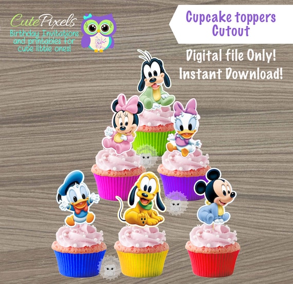 Mickey Mouse Cupcake Toppers Mickey Mouse Clubhouse Toppers