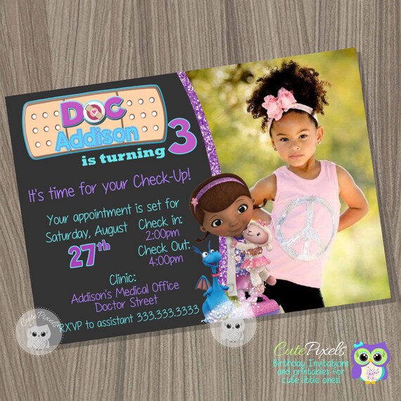 Doc McStuffins Invitation, Doc McStuffins Birthday Invitation, Doc McStuffins Party, Doctor Invitation, Doc Invitation, Doc Birthday Il_570xn