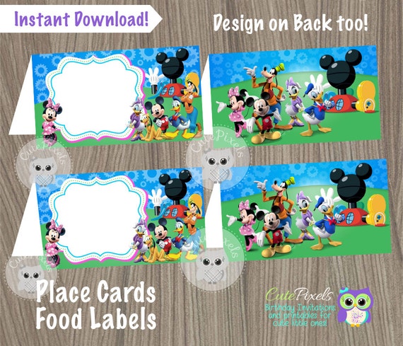Minnie Mouse Place Cards, Minnie Mouse Food Labels, Minnie Mouse Birthday, Minnie Mouse Party, Minnie Mouse Tent Cards Il_570xn