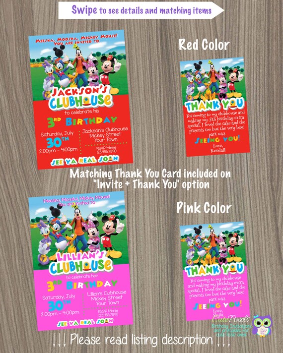 Minnie Mouse Invitation, Mickey Mouse Clubhouse Invitation, Minnie Mouse Birthday, Minnie Mouse Pink, Minnie Mouse Party, Minnie Invitation Il_570xn