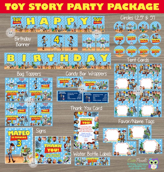 Toy Story Party Decorations, Toy Story Birthday Package, Toy Story Birthday, Toy Story Invitation, Party Package, Toy Story Party Package Il_570xn