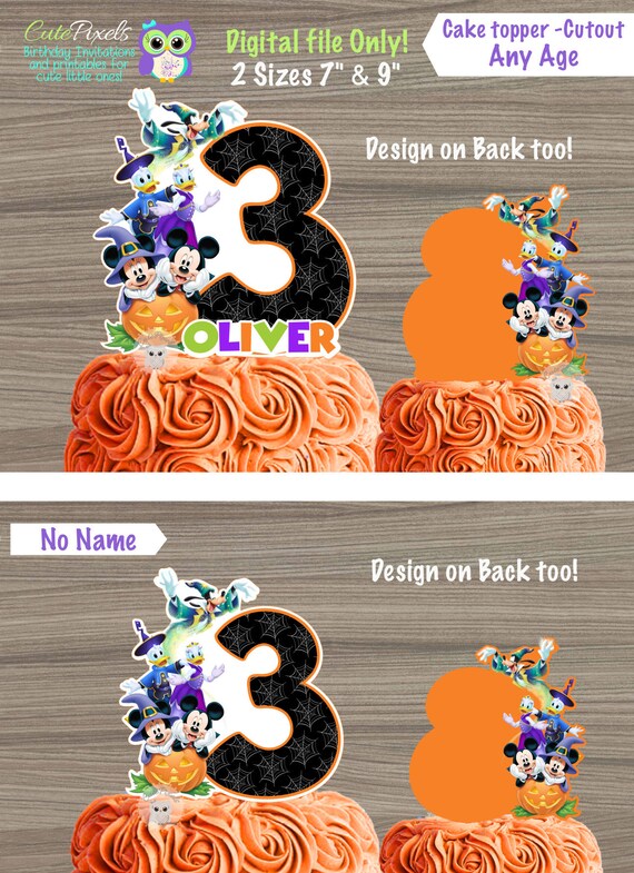 Mickey Mouse Cake toppers, Mickey Mouse Centerpiece, Halloween Cake Topper, Halloween Centerpiece, Mickey Birthday, Halloween Birthday Il_570xn