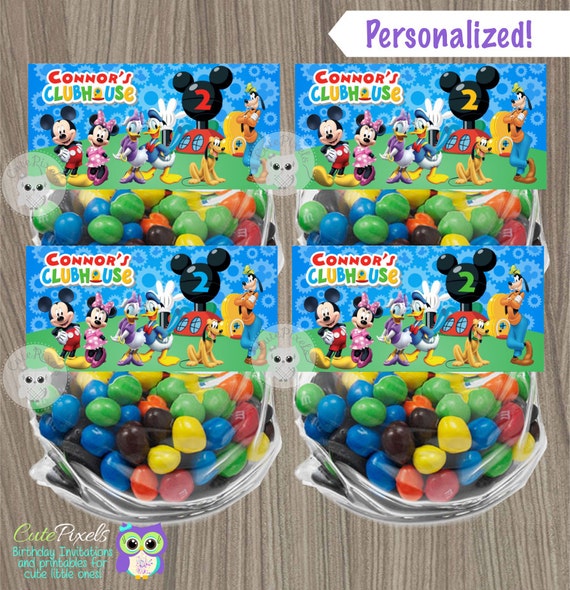 Mickey Mouse Bag Toppers, Mickey Mouse Birthday, Mickey Mouse Treat Bags, Mickey Mouse Party, Mickey Mouse Goodies, Bag Toppers, Treat Bag Il_570xn
