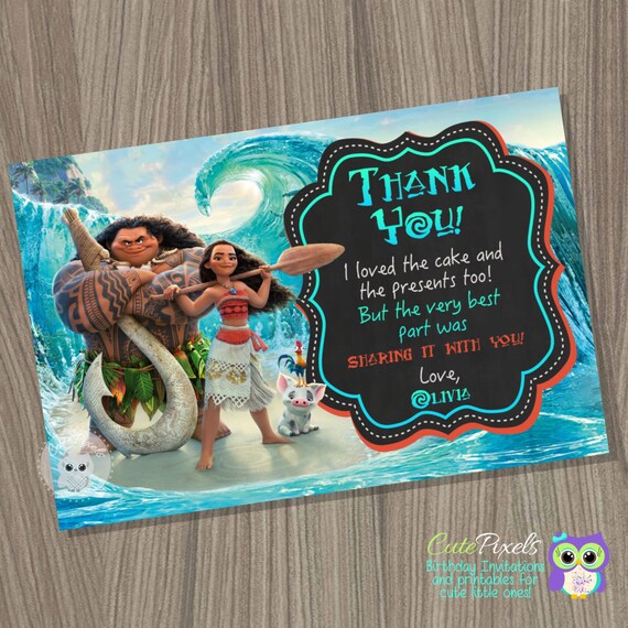 Moana Cumpleaños De Para Imprimir Tarjetas
