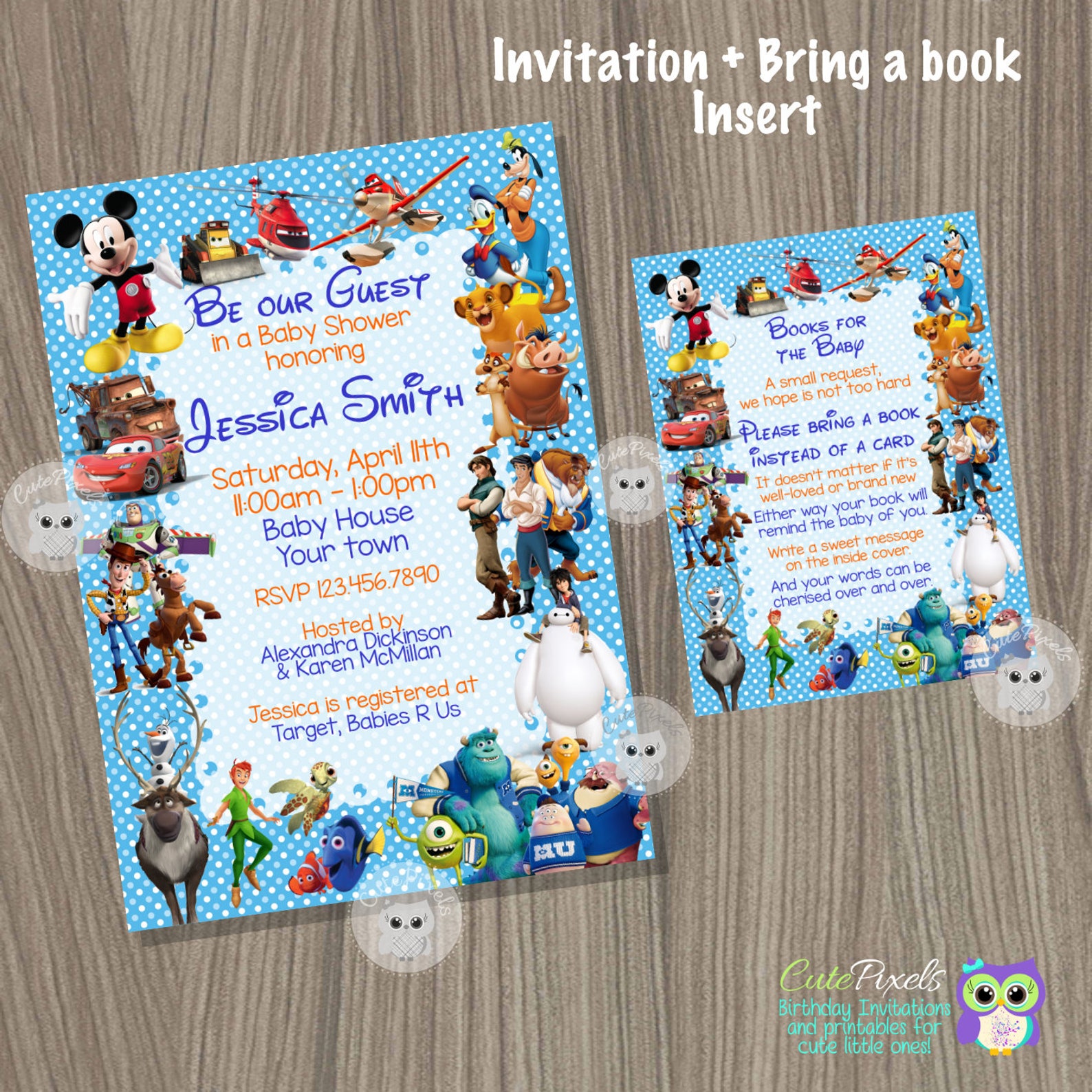 Baby shower Invitation for Boys Disney Baby Shower Baby boy Etsy