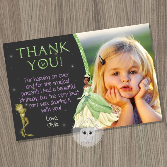 Tiana Thank You Card, Princess and The Frog Thank You Card, Tiana Birthday, Disney Princess Thank You Card, Princess and the Frog Card Il_570xn