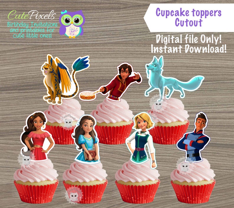 Elena Of Avalor Cupcake Toppers Princess Elena Of Avalor Cupcake Toppers Princess