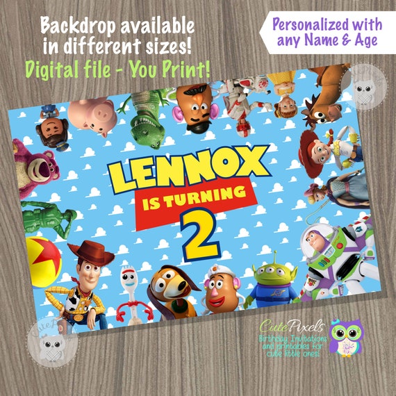 Toy Story Backdrop, Toy Story Poster, Toy Story Birthday Sign, Toy Story Birthday Party, Toy Story Party Decor, Printable Backdrop Il_570xn