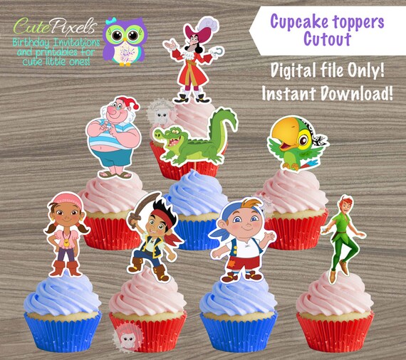 Jake And The Neverland Pirates Cupcake Toppers Princess Belle