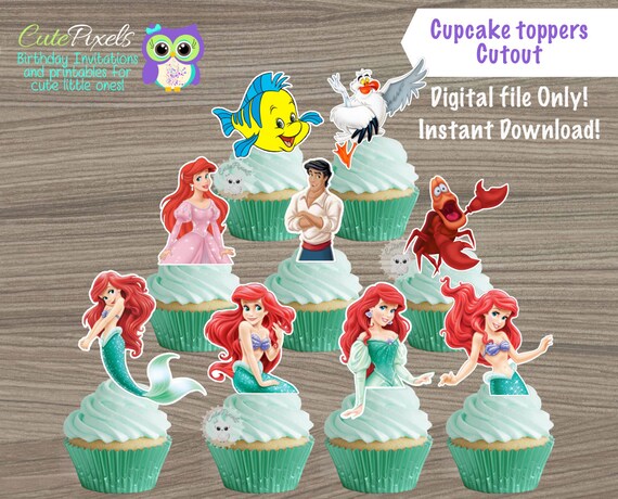 Little Mermaid Cake Topper Princess Ariel Cake Topper Little Etsy