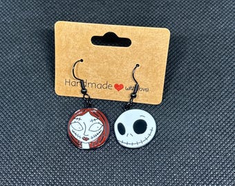 Jack and Sally Halloween Earrings