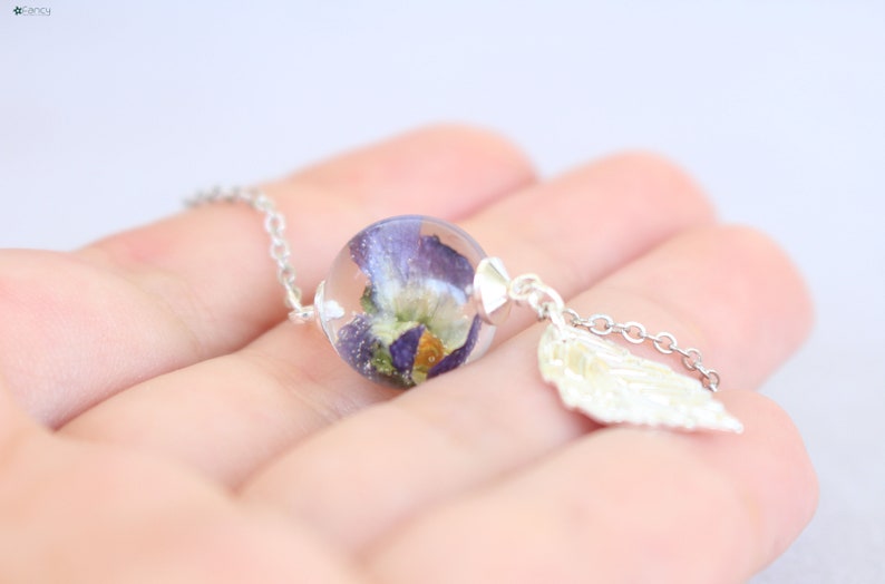 flower mini bracelet Real violet bracelet teenage girl bracelet gifts delicate bracelets tiny bracelet with flowers real violet flowers