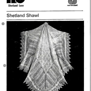 TEMPLETONS Classic Vintage Shetland Shawl Knitting Pattern Instant Download