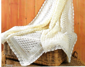 P330 BABY KNIT Lace Set with Shawl Knitting Pattern PDF Digital Download