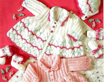 7188 Baby Set Knitting Pattern PDF Instant Download