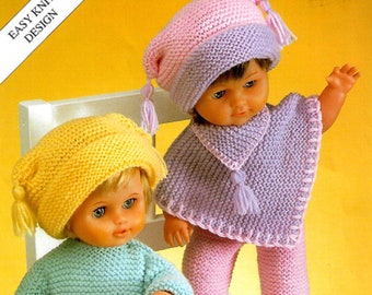 3123 Doll Outfit Vintage Knitting Pattern PDF Instant Download