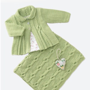 4941 CUTE BABY/Child's Coat & Blanket Set/ Baby Shower Gift/ Child's Outfit New Knitting Pattern Download