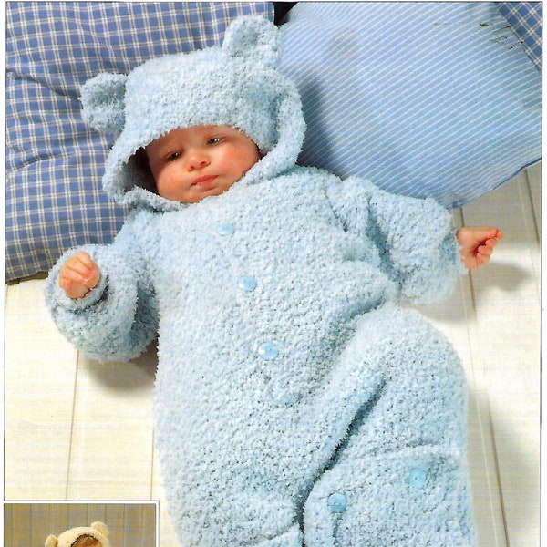 3928 BABY COCOON/ All in One Suit & Sleeping Bag Knitting Pattern PDF Download