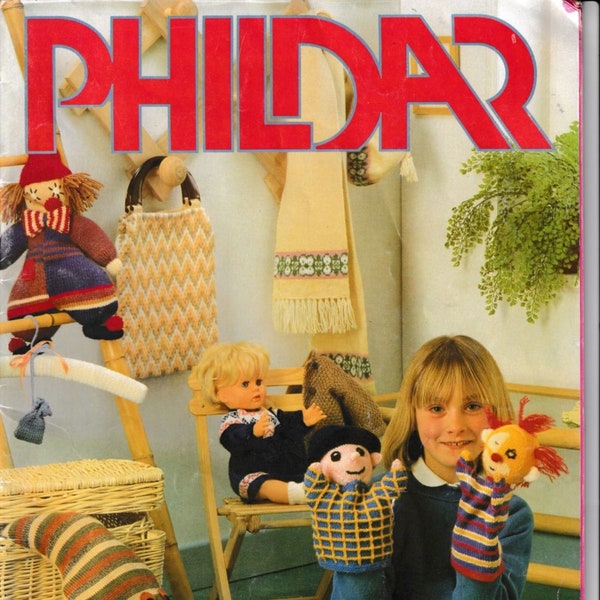 PHILDAR BAZAAR & Idées cadeaux/Tricots fantaisie/Crochet fantaisie/Jouets et marionnettes/Idées pour salons d'artisanat Livre vintage original