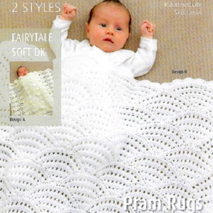 3919 BABY SHAWLS/ Pram Covers/Lace Cot Covers Brand New Knitting/Crochet Pattern PDF  Download